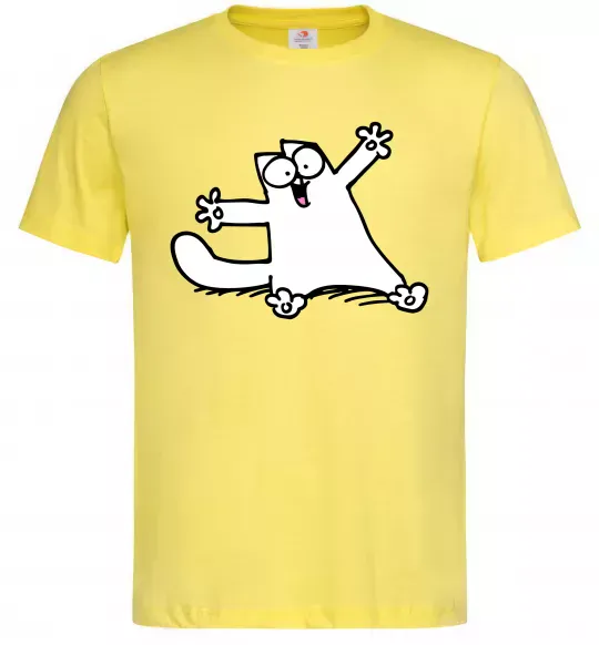 Чоловіча футболка Саймон кіт Лимонний фото