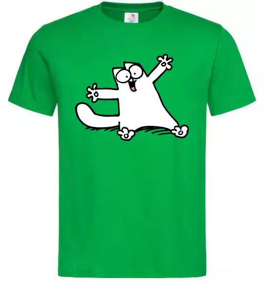 Чоловіча футболка Саймон кіт Зелений фото