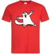 Чоловіча футболка Саймон кіт Червоний фото