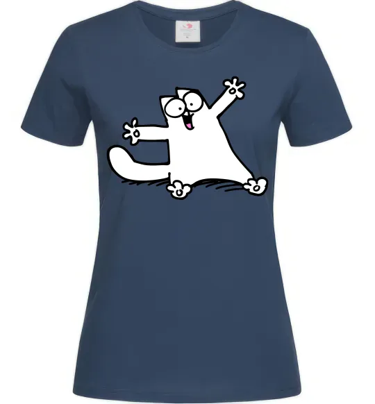 Жіноча футболка Саймон кіт Темно-синій фото