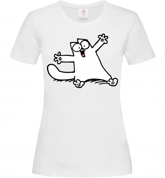 Жіноча футболка Саймон кіт Білий фото