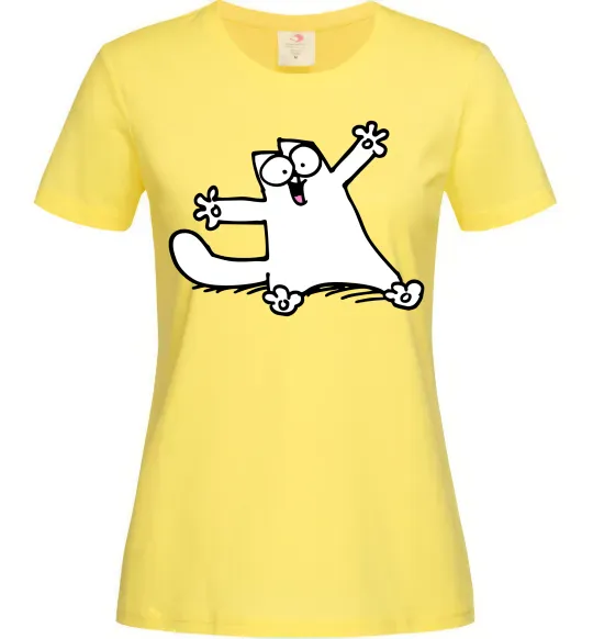 Жіноча футболка Саймон кіт Лимонний фото