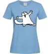 Жіноча футболка Саймон кіт Блакитний фото