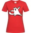 Жіноча футболка Саймон кіт Червоний фото