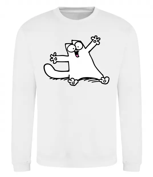 Світшот Саймон кіт Білий фото