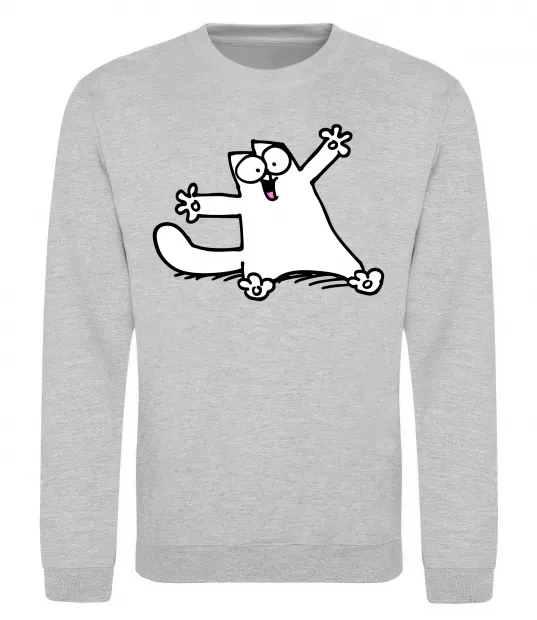 Світшот Саймон кіт Сірий меланж фото