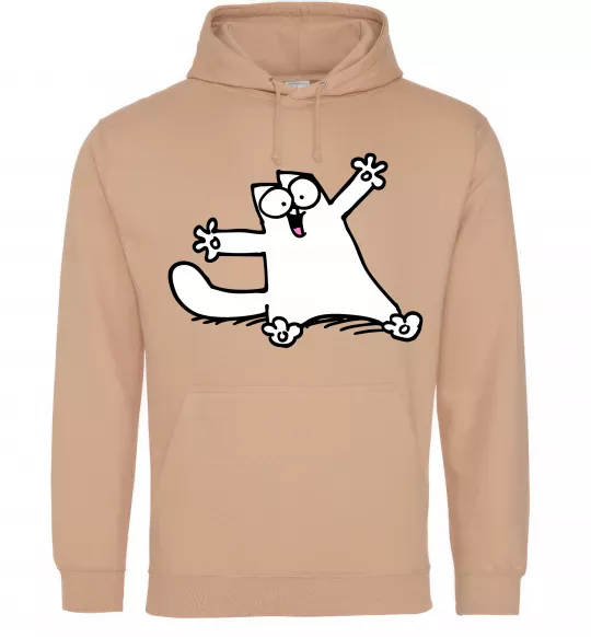 Жіноча толстовка (худі) Саймон кіт Пісочний фото