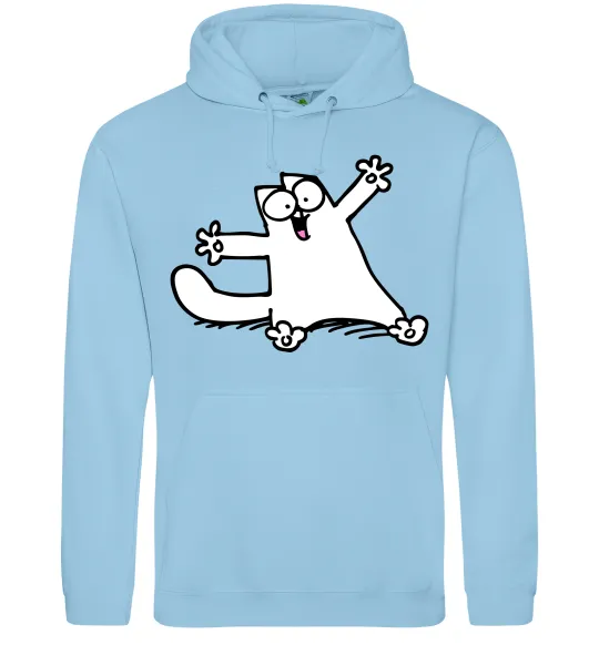 Женская толстовка (худи) Саймон кіт Голубой фото