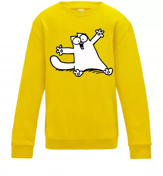 Дитячий світшот Саймон кіт Сонячно жовтий фото