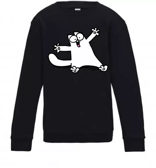 Дитячий світшот Саймон кіт Чорний фото