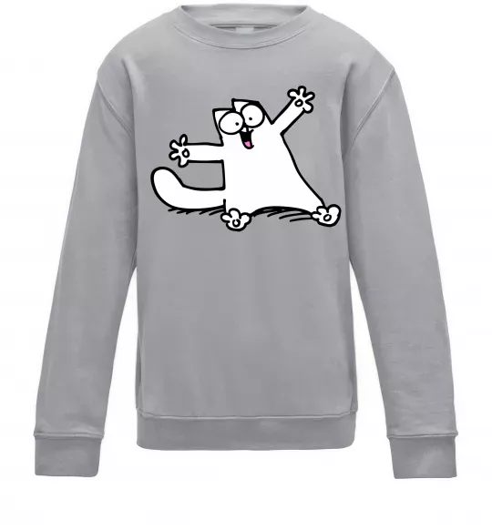 Дитячий світшот Саймон кіт Сірий меланж фото