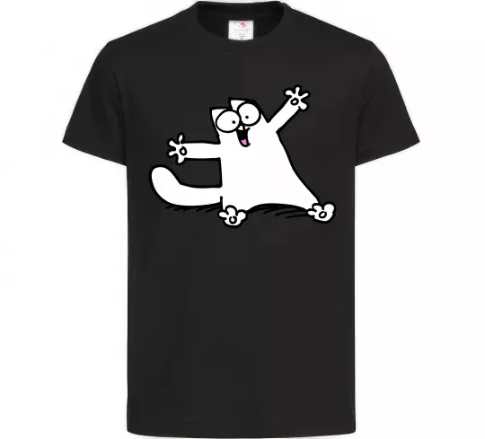 Детская футболка Саймон кіт Черный фото