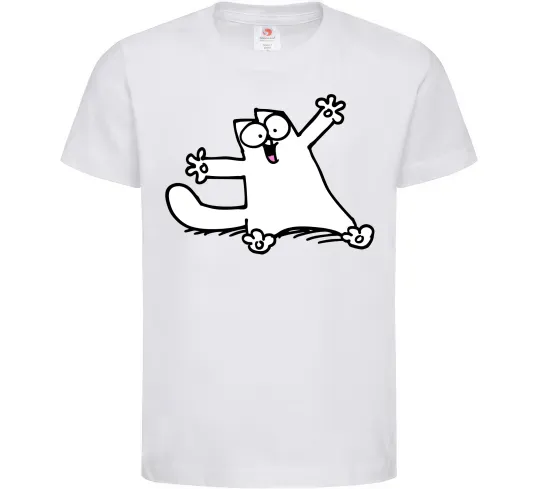 Детская футболка Саймон кіт Белый фото