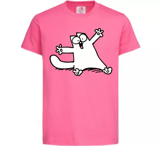 Детская футболка Саймон кіт Ярко-розовый фото