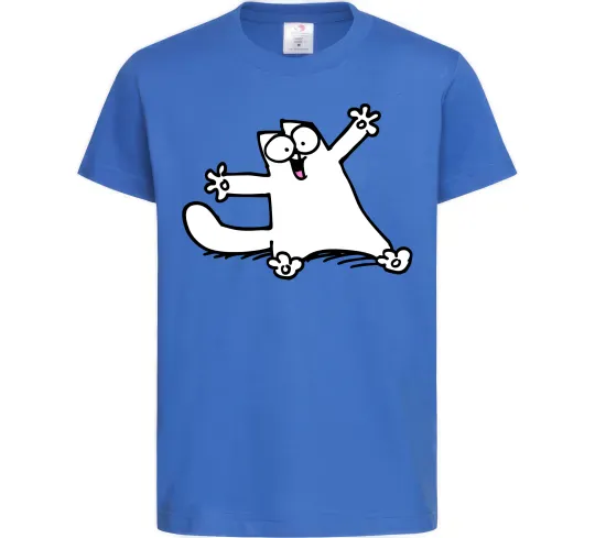 Детская футболка Саймон кіт Ярко-синий фото