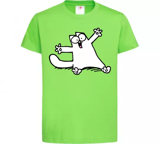 Детская футболка Саймон кіт Лаймовый фото