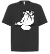 Футболка Оверсайз Simon cat чистюля Черный фото