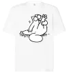 Футболка Оверсайз Simon cat чистюля Белый фото
