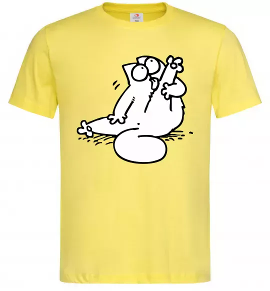 Чоловіча футболка Simon cat чистюля Лимонний фото