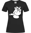 Женская футболка Simon cat чистюля Черный фото
