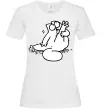 Женская футболка Simon cat чистюля Белый фото