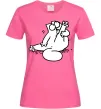Женская футболка Simon cat чистюля Ярко-розовый фото