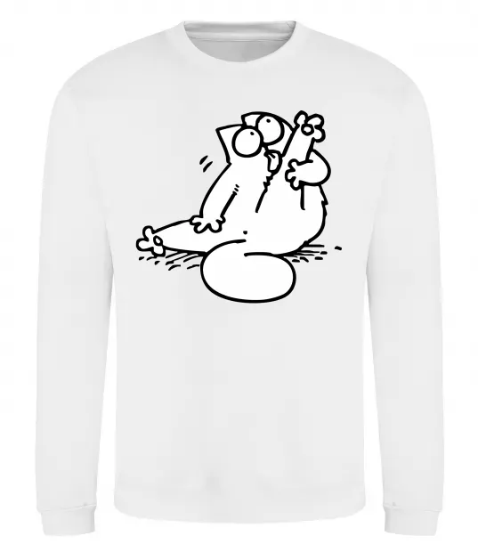 Свитшот Simon cat чистюля Белый фото