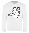 Свитшот Simon cat чистюля Белый фото
