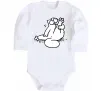 Детский боди Simon cat чистюля Белый фото