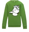 Детский Свитшот Simon cat чистюля Лаймовый Детский Свитшот Simon cat чистюля Лаймовый фото