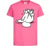 Детская футболка Simon cat чистюля Ярко-розовый фото