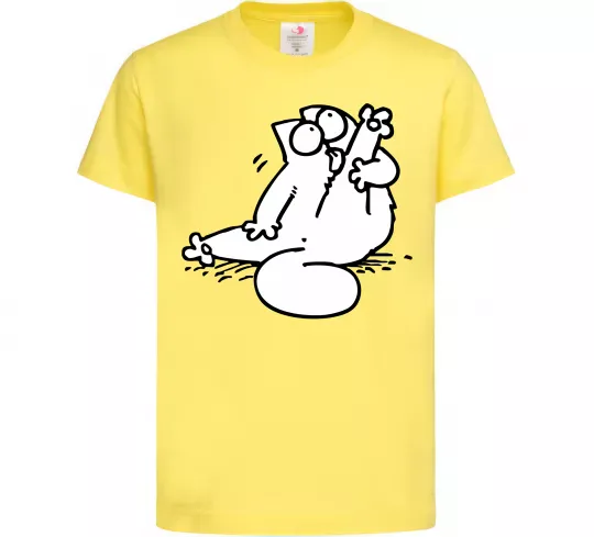 Детская футболка Simon cat чистюля Лимонный фото
