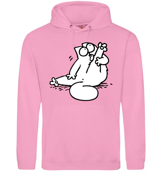 Чоловіча толстовка (худі) Simon cat чистюля Рожевий фото