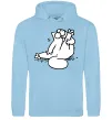 Чоловіча толстовка (худі) Simon cat чистюля Блакитний фото