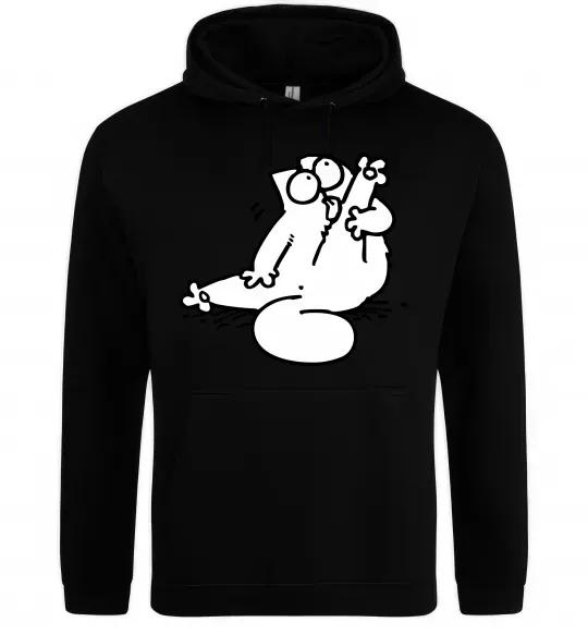 Жіноча толстовка (худі) Simon cat чистюля Чорний фото
