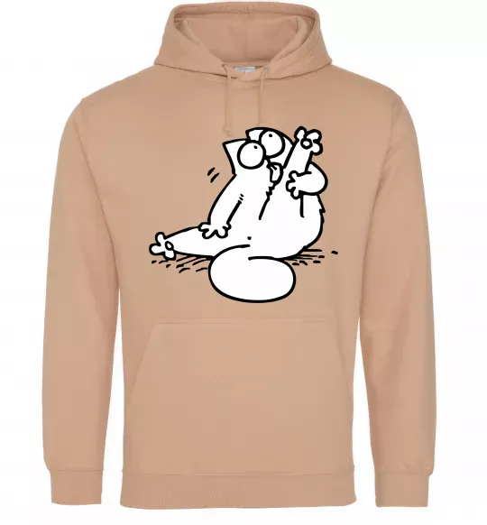 Жіноча толстовка (худі) Simon cat чистюля Пісочний фото