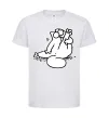 Дитяча футболка Simon cat чистюля Білий фото