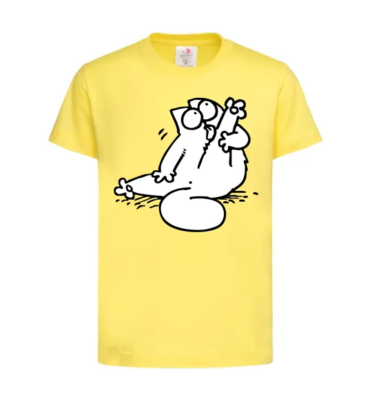 Дитяча футболка Simon cat чистюля Лимонний фото