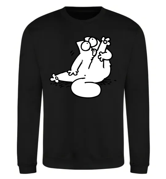Свитшот Simon cat чистюля Черный фото
