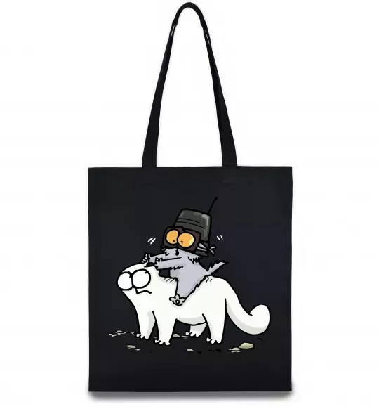 Еко-сумка Simon cat and kitten Чорний фото