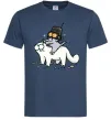 Мужская футболка Simon cat and kitten Темно-синий фото