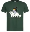 Мужская футболка Simon cat and kitten Темно-зеленый фото