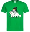 Мужская футболка Simon cat and kitten Зеленый фото