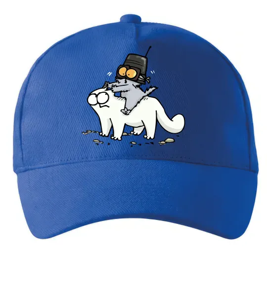 Кепка Simon cat and kitten Яскраво-синій фото