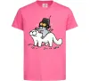 Детская футболка Simon cat and kitten Ярко-розовый фото