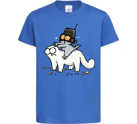 Детская футболка Simon cat and kitten Ярко-синий фото