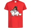Детская футболка Simon cat and kitten Красный фото