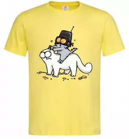 Чоловіча футболка Simon cat and kitten Лимонний фото