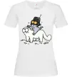 Женская футболка Simon cat and kitten Белый фото
