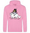 Женская толстовка (худи) Simon cat and kitten Розовый фото